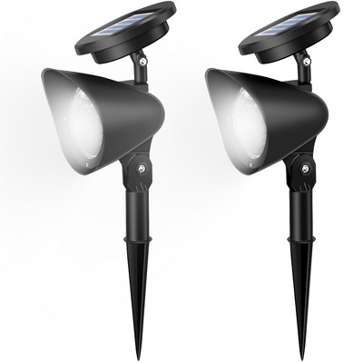 Reflector solar cu 4 LED-uri Lampă reflector de grădină Iluminat în aer liber Lampă impermeabilă pentru gazon Decor peisaj de curte Lumină solară