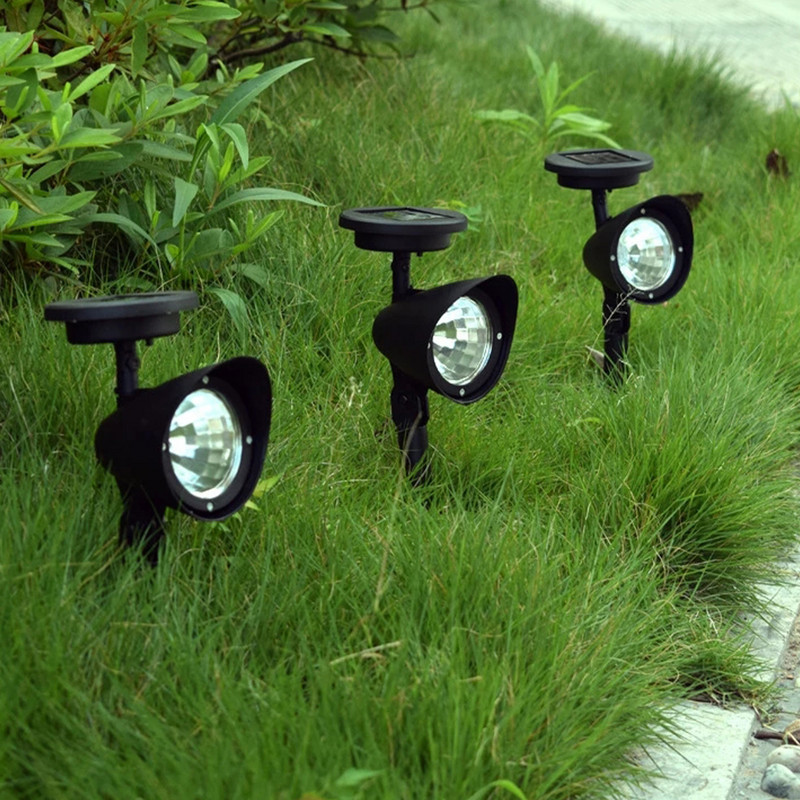 Reflector solar cu 4 LED-uri Lampă reflector de grădină Iluminat în aer liber Lampă impermeabilă pentru gazon Decor peisaj de curte Lumină solară