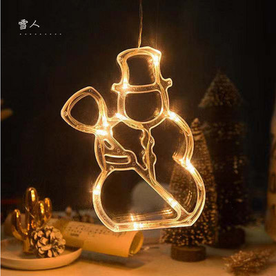 ar piesūcekni bateriju kastes jauda LED Ziemassvētku izskats piegādes interjera istabas logs vitrīna skapja dekorēšana Ziemassvētku gaismas