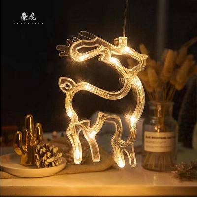 ar piesūcekni bateriju kastes jauda LED Ziemassvētku izskats piegādes interjera istabas logs vitrīna skapja dekorēšana Ziemassvētku gaismas