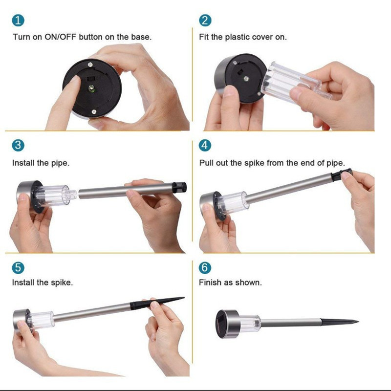 1/4/10Pc solarna led svjetiljka za vanjske staze kroz travnjak Pejzažna rasvjeta Ulična svjetiljka za uređenje vrta Vanjska vodootporna solarna svjetiljka