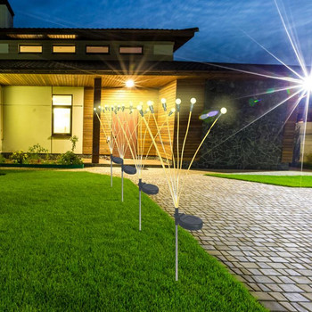 Ηλιακό φως LED Διακόσμηση κήπου εξωτερικού χώρου Φωτιστικά τοπίου Πυροτέχνημα Firefly Φωτιστικά γκαζόν Εξοχικό Σπίτι Βεράντα Μπαλκόνι Διακόσμηση Φωτιστικό