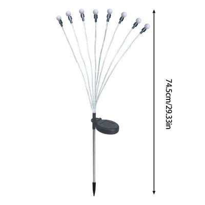 Lumină solară cu LED Decorație de grădină în aer liber Lumini de peisaj Lămpi de artificii cu licurici Lămpi de gazon Casă de țară Terasă Lampă decor pentru balcon