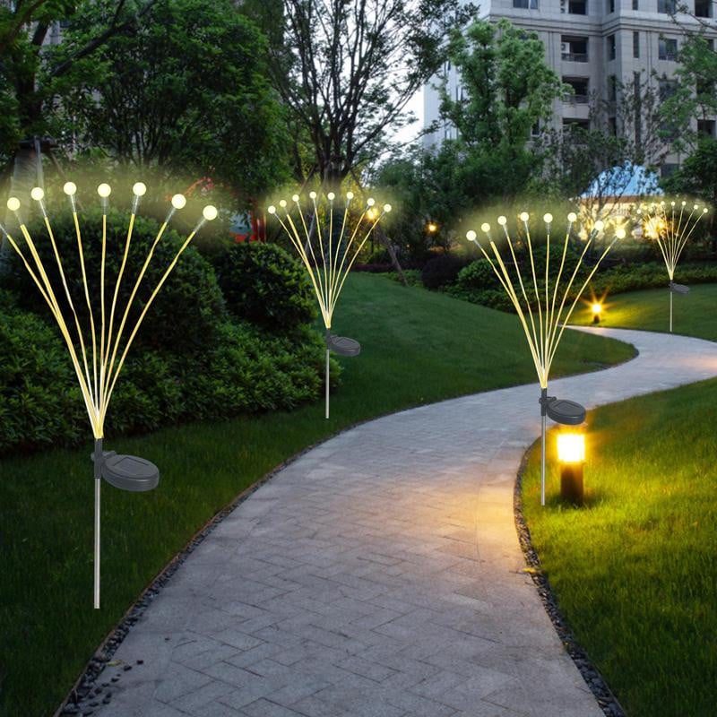 Lumină solară cu LED Decorație de grădină în aer liber Lumini de peisaj Lămpi de artificii cu licurici Lămpi de gazon Casă de țară Terasă Lampă decor pentru balcon