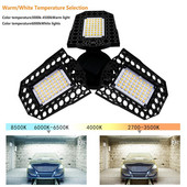 40 w/60 w/80 w LED garāžas gaisma ar augstu spilgtumu enerģijas taupīšanas LED 220 v regulējama leņķa deformējama gaisma darbnīcai