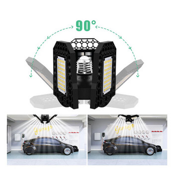 40w/60w/80w LED гаражна лампа с висока яркост Енергоспестяваща Led 220v регулируем ъгъл сгъваема деформируема светлина за работилница