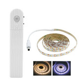 Naujas PIR judesio jutiklis LED lova spinta naktinis apšvietimas 1M 2M 3M pritemdoma lanksti LED juostinė lempa AAA baterijos maitinimas spintos laiptams