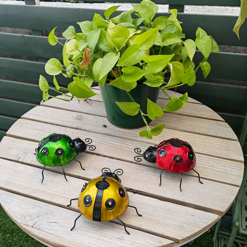 Solar LED Ladybugs Lights Αδιάβροχο IP65 Φωτιστικό τοπίου κήπου εξωτερικού χώρου τέχνης