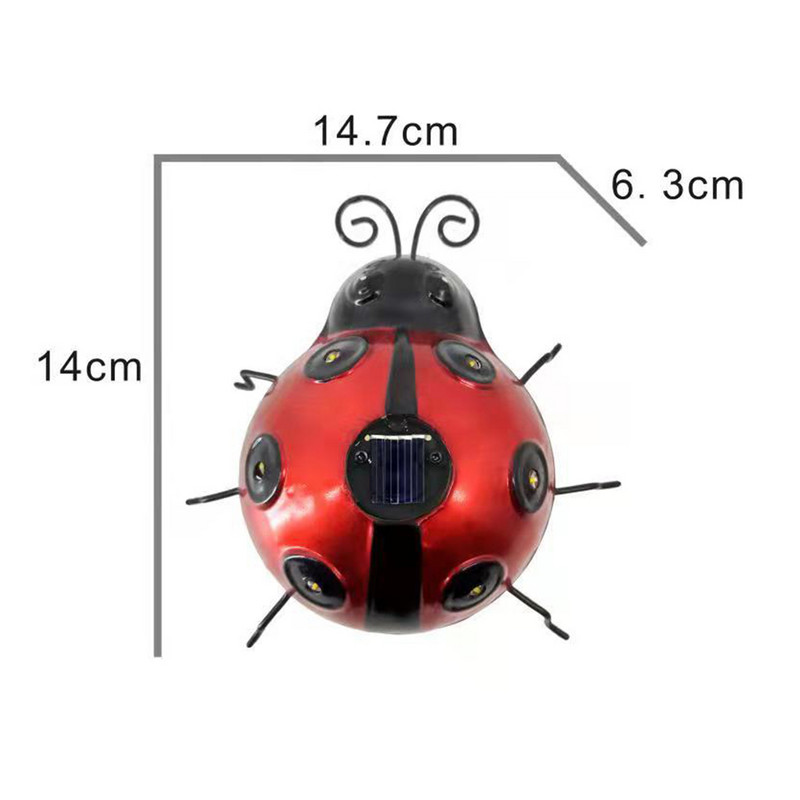 Solar LED Ladybugs Lights Αδιάβροχο IP65 Φωτιστικό τοπίου κήπου εξωτερικού χώρου τέχνης
