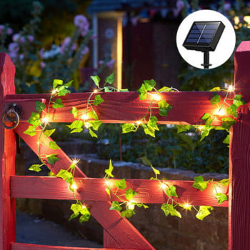 Приказни светлини Maple Leaf Outdoor Solar Garland Waterproof Led String Light for Garden Fence Party Decoration