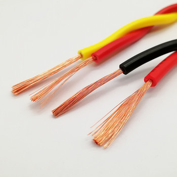 Усукана двойка 2-жилна чиста медна сърцевина 20 18 17 15 AWG PVC захранващ кабел RVS 0,5 0,75 1,0 1,5 мм кабел