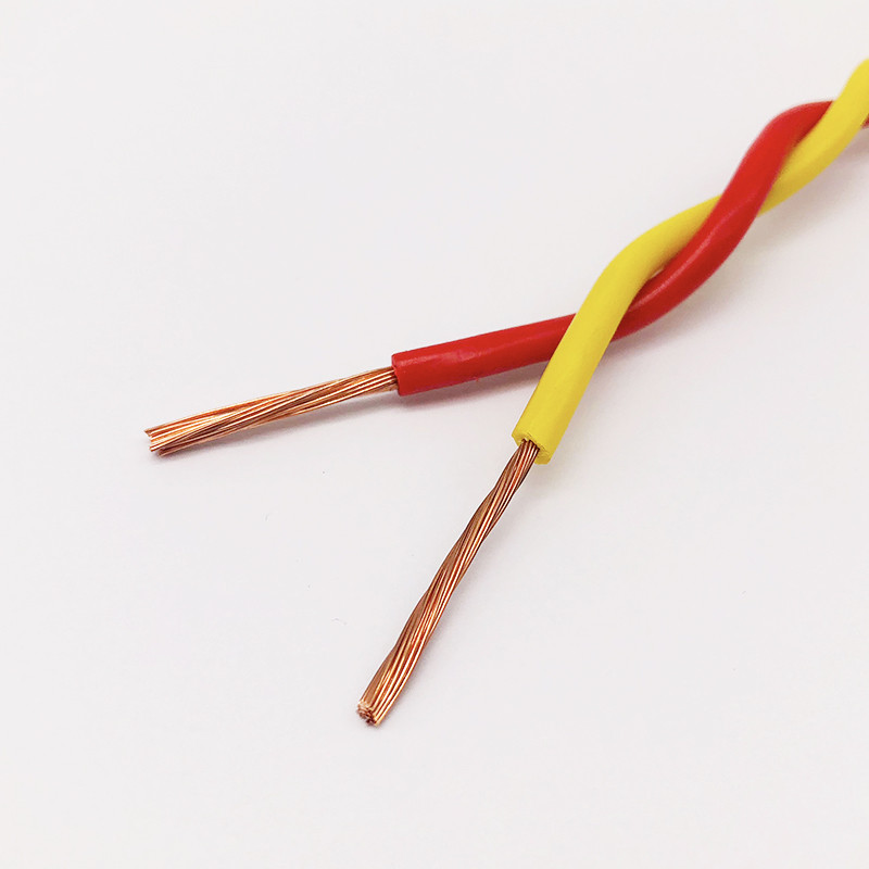 Keerdpaar 2 südamikuga puhtast vasest südamik 20 18 17 15 AWG PVC toitejuhe RVS 0,5 0,75 1,0 1,5 mm kaabel