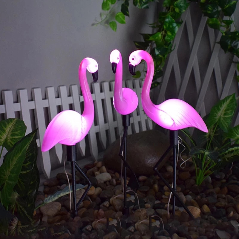 Flamingo saulės LED lemputė lauko tvoros šviesa kiemo sodo saulės LED lempa, atspari vandeniui, lauko Deco saulės lemputė