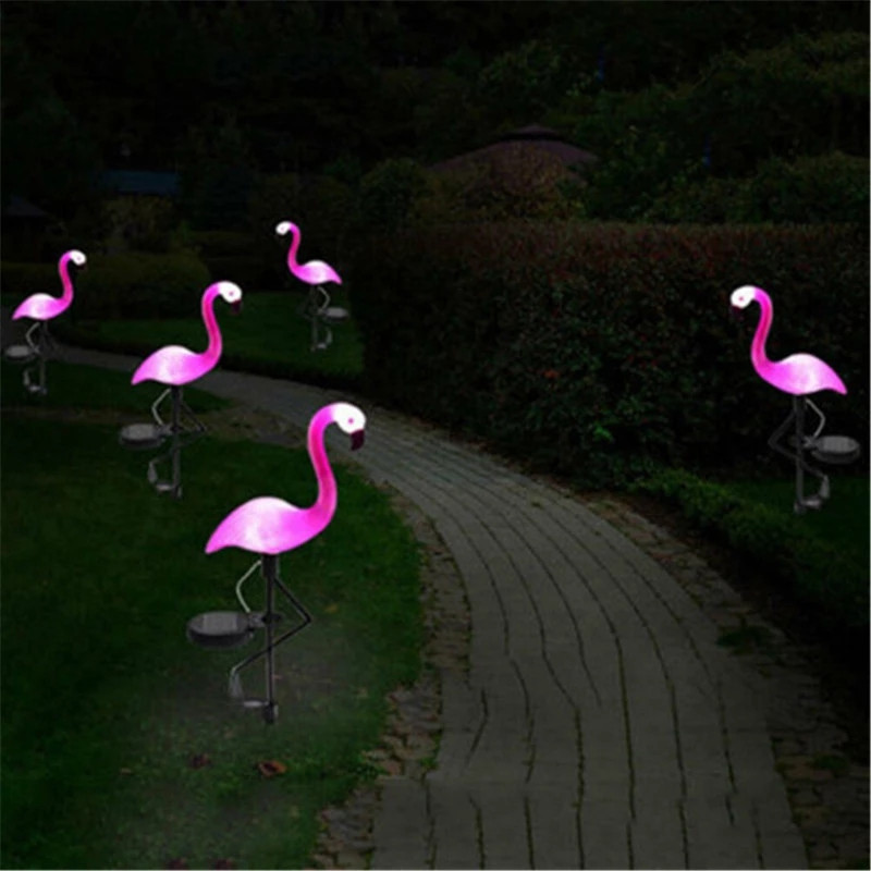 Flamingo saulės LED lemputė lauko tvoros šviesa kiemo sodo saulės LED lempa, atspari vandeniui, lauko Deco saulės lemputė