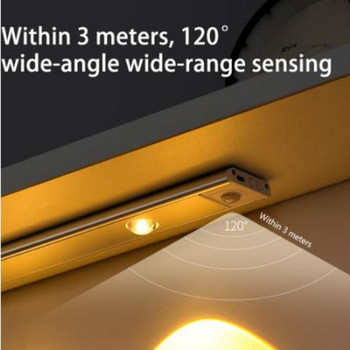 Αισθητήρας κίνησης PIR Φωτισμός νύχτας USB Επαναφορτιζόμενη λάμπα 20/30/40/CM LED Φωτιστικά ντουλαπιού για ντουλάπα κουζίνας Φωτισμός υπνοδωματίου εσωτερικού χώρου
