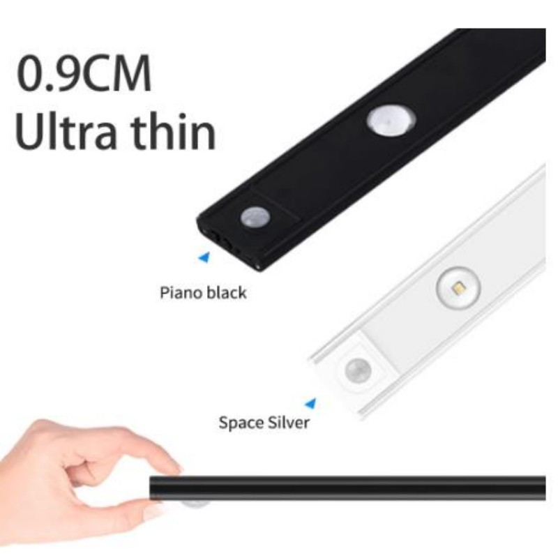 PIR noćno svjetlo sa senzorom pokreta USB punjiva svjetiljka 20/30/40/CM LED svjetla za ormare za kuhinju Ormar Spavaća soba Unutarnja rasvjeta