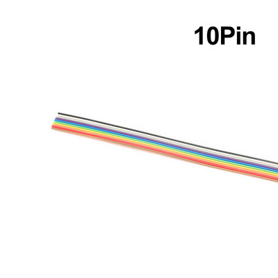 1 метър 5M 1.27mm 10P 20P 40P DuPont кабел Rainbow Flat Line Поддържаща жица Запоен конектор 20-посочен щифт за Arduino PCB Комплект направи си сам