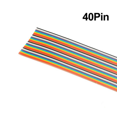 1 метър 5M 1.27mm 10P 20P 40P DuPont кабел Rainbow Flat Line Поддържаща жица Запоен конектор 20-посочен щифт за Arduino PCB Комплект направи си сам