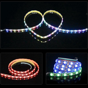 WS2812 RGB Λωρίδα λάμπας 5050 Light Bead Υψηλή φωτεινότητα Εξοικονόμηση ενέργειας Χαμηλή κατανάλωση κοπής Προγραμματιζόμενη λάμπα LED (1M)