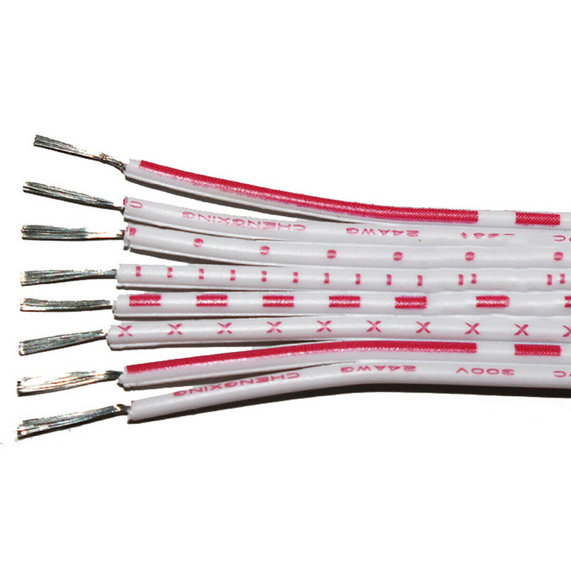 1-meetrine lame lintkaabel 6 7 8 9 10 12 tee 24/26 AWG painduv PVC traat tinatud vask