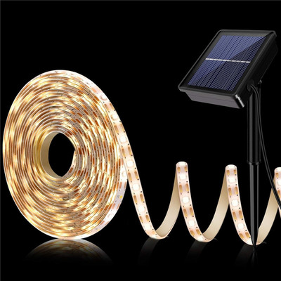 5M 150LEDs RGB/topla bijela solarna LED svjetiljka Niz 8 načina Vodootporan IP67 Fleksibilna solarna LED bajkovita svjetla Vanjska vrtna rasvjeta