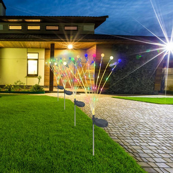 2 бр. Слънчеви светлини за светулки LED слънчеви градински светлини Външна водоустойчива люлееща се светлина за декорация на пътека на двора