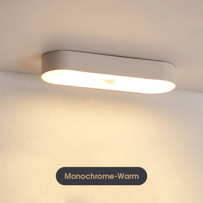 PIR mozgásérzékelő LED éjszakai fény USB újratölthető éjszakai lámpa Konyha Otthon Hálószoba Szekrény Szekrény Lámpa Lépcsőház világítás