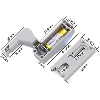 Универсална LED лампа под шкафа Гардероб Гардероб Вътрешна панта Нощна лампа за шкаф Кухня Лампа за врата на спалня