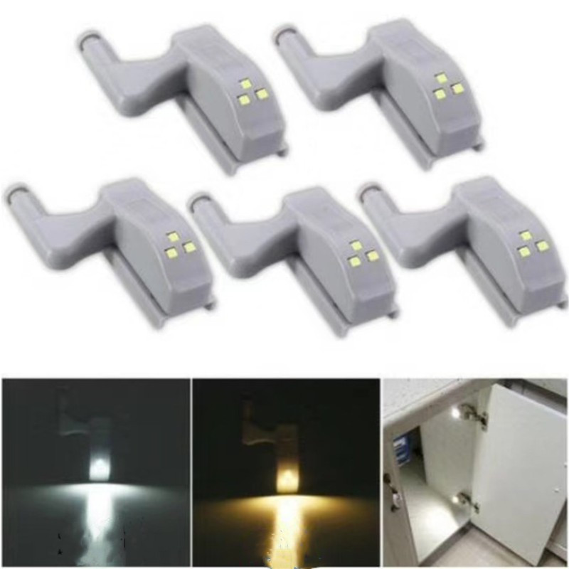 Universāla LED zem skapja gaismas skapja skapja iekšējā eņģe Nakts gaismas lampa skapim skapim virtuves guļamistabas durvju lampa