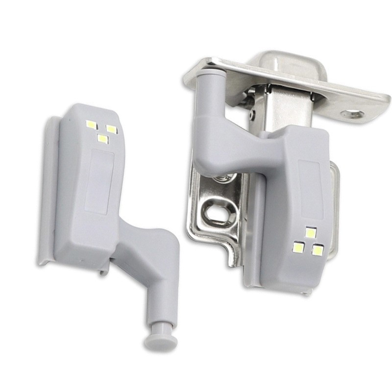 Universāla LED zem skapja gaismas skapja skapja iekšējā eņģe Nakts gaismas lampa skapim skapim virtuves guļamistabas durvju lampa