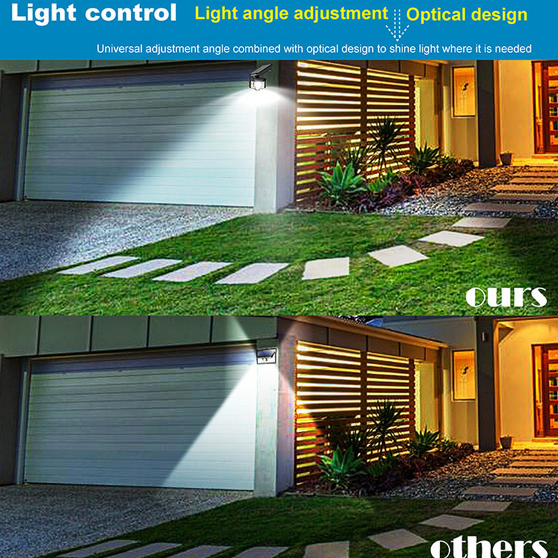 PIR mozgásérzékelős fali lámpa kültéri LED napelemes lámpa vízálló úszólámpa Táj, négyzet alakú kerti spotlámpa világításhoz