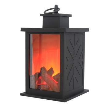 Светодиодни лампи с пламък от дървени въглища Преносима висяща лампа Симулирана камина Свещник Вътрешна/външна декорация