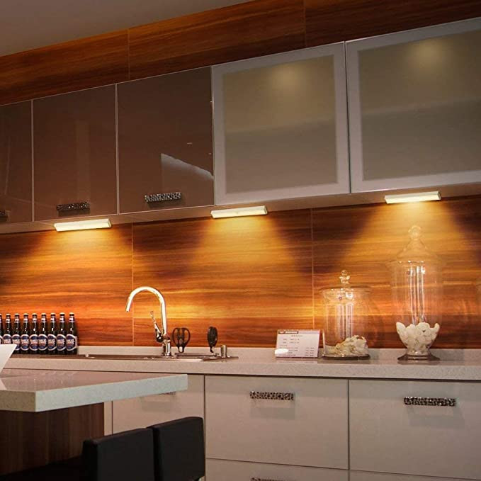 6/10 LED svjetlo za ormarić PIR senzor Svjetlo za kuću Svjetlo senzora pokreta Garderoba Krevet Lampa LED noćno svjetlo za ormarić Kuhinja