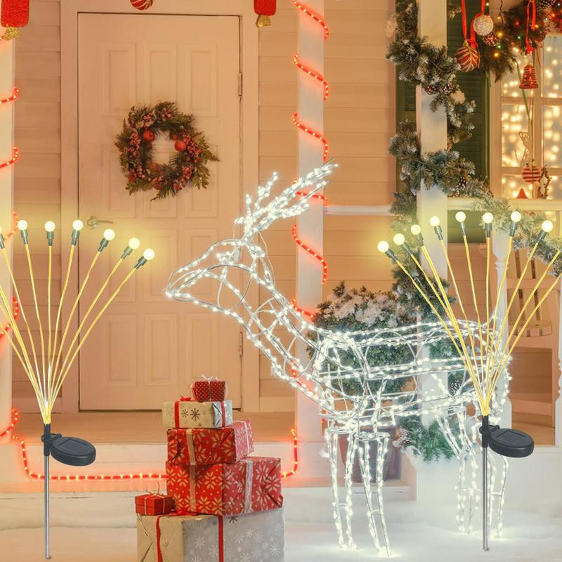 Päikese-LED-valgustid õues aiakaunistused maastikuvalgustid ilutulestik Firefly murulambid maamaja terrass rõdu dekoorlamp