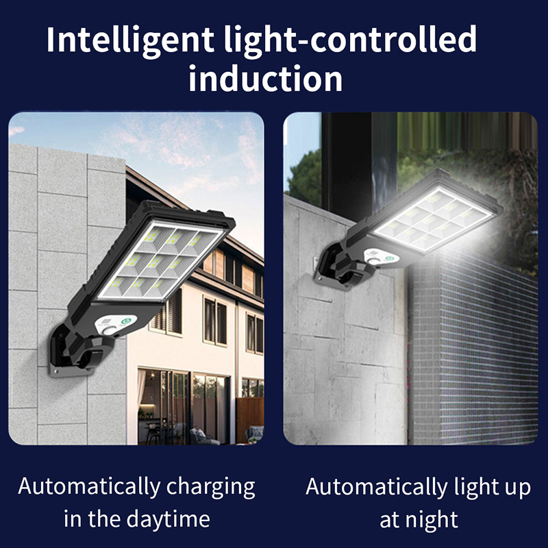 COB saules ielu lampa LED gaisma āra prožektoru kustības sensors dārza lampa saules paneļa apgaismojums prožektors verandas ūdensizturīgs