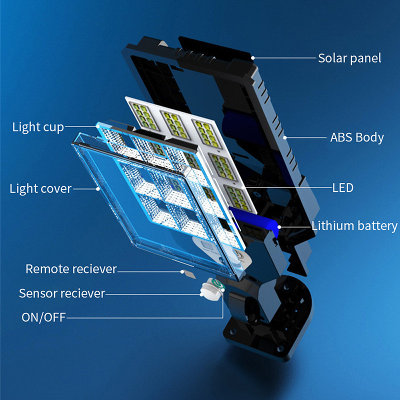 COB saules ielu lampa LED gaisma āra prožektoru kustības sensors dārza lampa saules paneļa apgaismojums prožektors verandas ūdensizturīgs