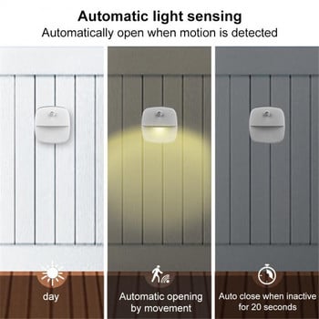 1 бр. LED нощна лампа със сензор за движение със захранване от батерии Безжичен сензор Енергоспестяваща светлина за стаен шкаф Индукционна лампа