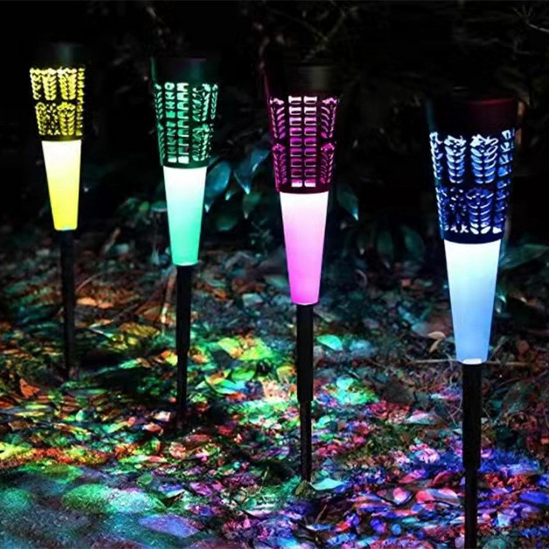 6db Led kültéri napelemes lámpa Ip54 vízálló Nimh 600mah akkumulátoros üreges projektor lámpa karóval