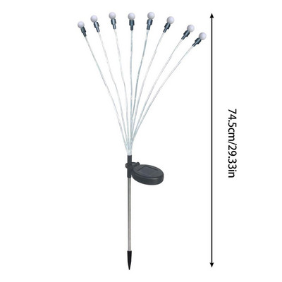 Lumină solară în aer liber Lampă cu licurici LED Decorare grădină Grădină impermeabilă Acasă Gazon Artificii Lumină Podea Anul Nou Crăciun