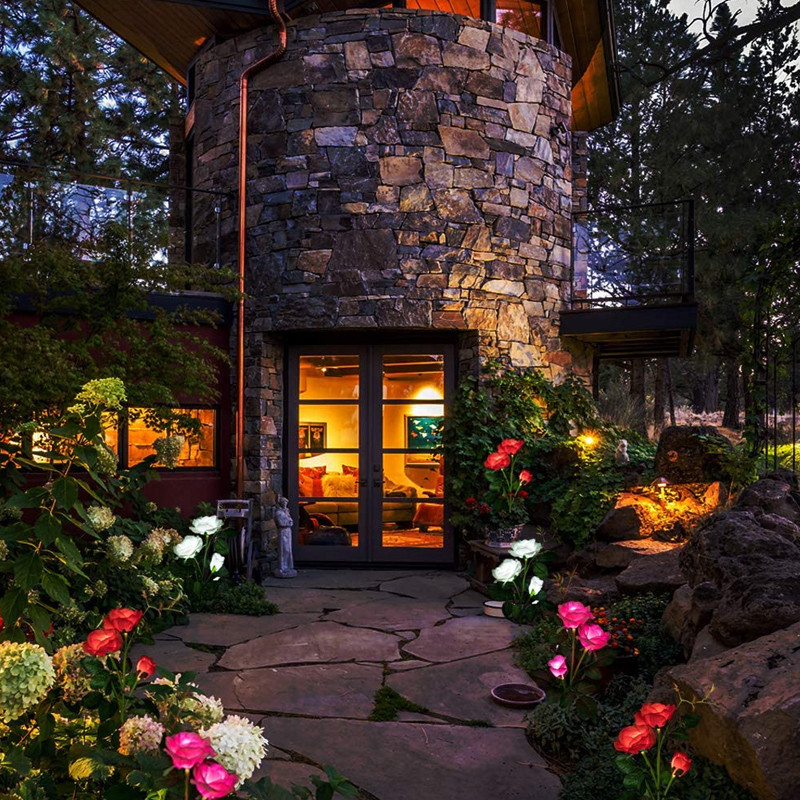 Solarne vrtne svjetiljke Simulacija ružinih svjetiljki IP65 Vodootporna LED solarna ukrasna cvjetna svjetiljka za prilaz stazi vrtne terase