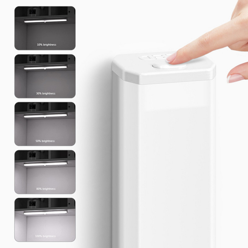 LED rasvjeta ispod ormarića s kabelom za punjenje, senzorom pokreta, svjetiljka za ormar, baterija visokog kapaciteta, magnetska ultratanka za kućni ured