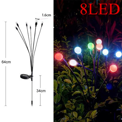 6/8/10 hlavic Solárne LED svetlo Vonkajšia záhradná dekorácia Ohňostroje Svetlá Firefly Záhradné svetlá Trávnik Záhrada Nový rok Vianočná dekorácia