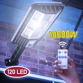 10000 W napelemes utcai lámpák kültéri napelemes lámpa 3 fény üzemmódú vízálló mozgásérzékelő biztonsági világítás a kerti teraszhoz, út udvarhoz