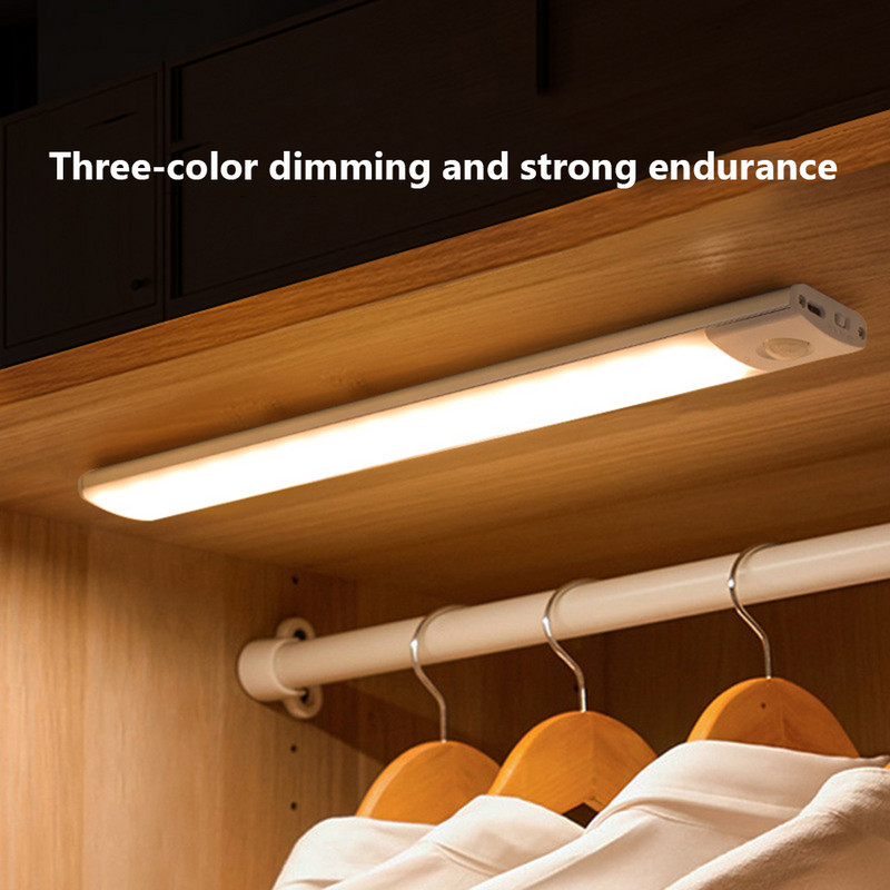 Senzor de mișcare Lumină de noapte Baterie de mare capacitate Lampă magnetică de iluminat pentru bucătărie Instalare ușoară Mobilier pentru articole de uz casnic ultrasubțire