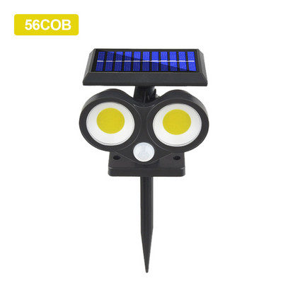 48LED/56COB/64COB Solarna svjetiljka Vodootporna vanjska vrtna svjetiljka Pejzaž Travnjak Ulična dekoracija Svjetlo Indukcijska zidna lampa