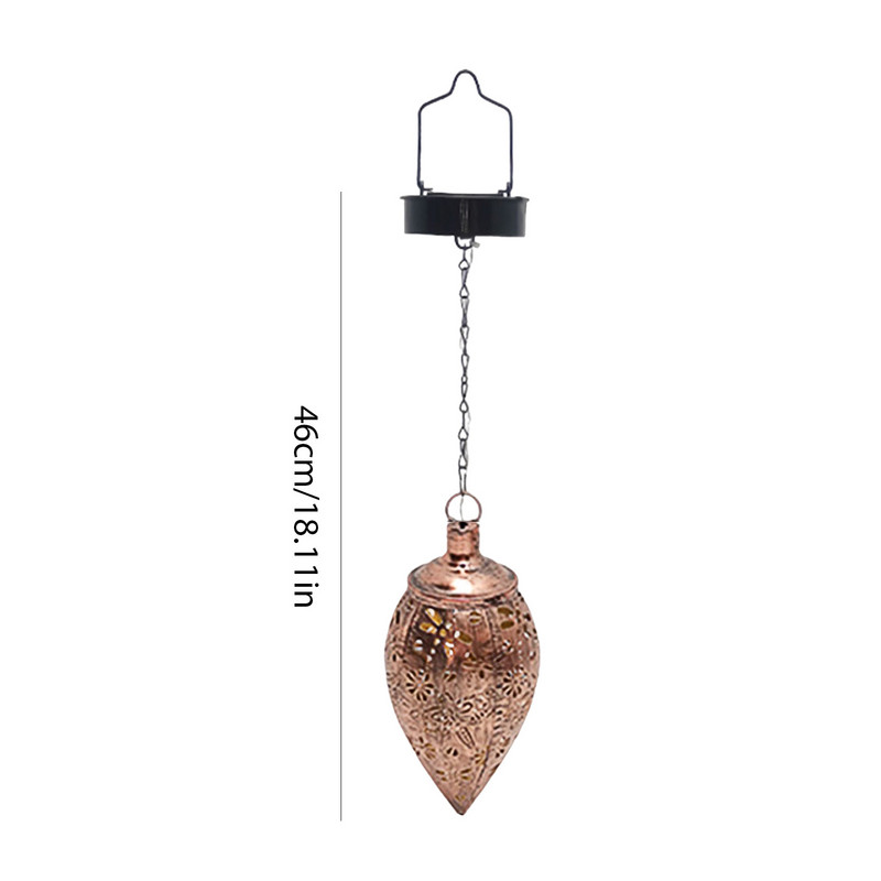 Vintage napelemes kerti lámpás függő vetítőlámpa üreges vas művészet színes vízálló világító díszek gyep udvari dekoráció