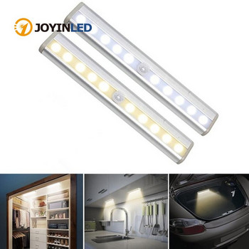 Безжична LED лампа под шкафа PIR лампа със сензор за движение 6/10 светодиода за гардероб шкаф шкаф кухненско осветление Led нощна лампа