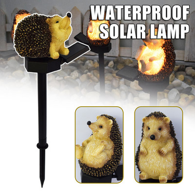 Solar Garden Light Resin Simulation Hedgehog Stake Εξωτερική αδιάβροχη λάμπα LED Ηλιακό φως κήπου αδιάβροχο ζωικό σπίτι