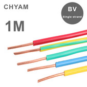 1 метър 1M 4/6 mm2 квадратна едножилна медна жила BV тел с гъвкави твърди проводници Домашна декорация на дома