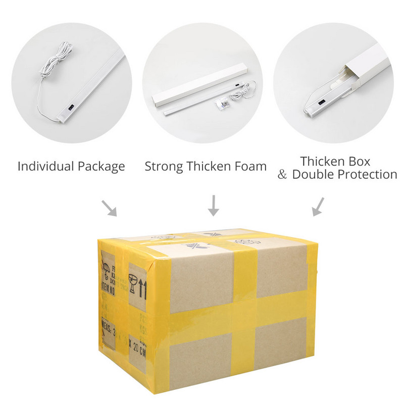 Bijela 12V rasvjeta ispod ormarića LED senzor pokreta Kuhinjski ormar Noćna svjetla Lampa za ormar Vitrina Svjetlo ormarića